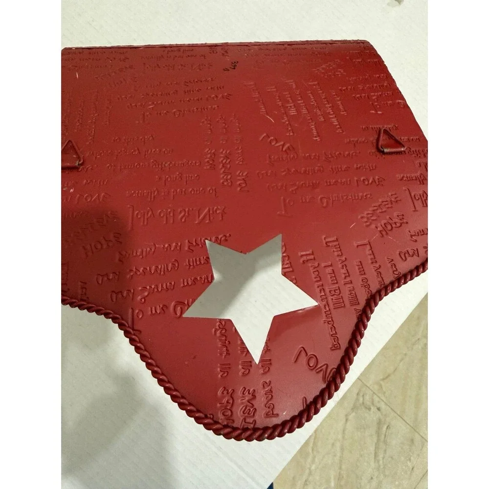 Christmas Cesta Navideña Metálica Vintage con Santa – Decoración Pared Roja con
